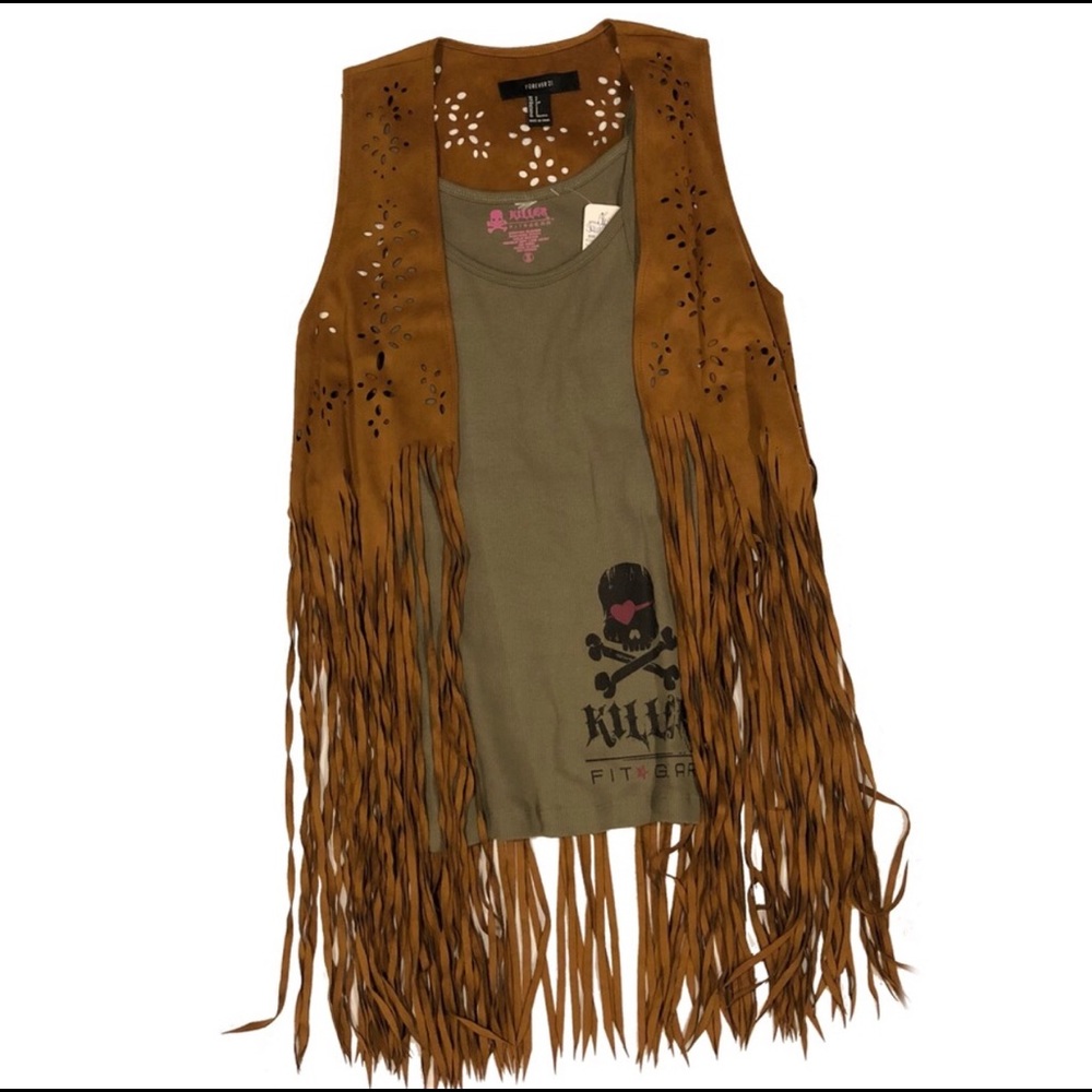 Bohemian fringe Vest